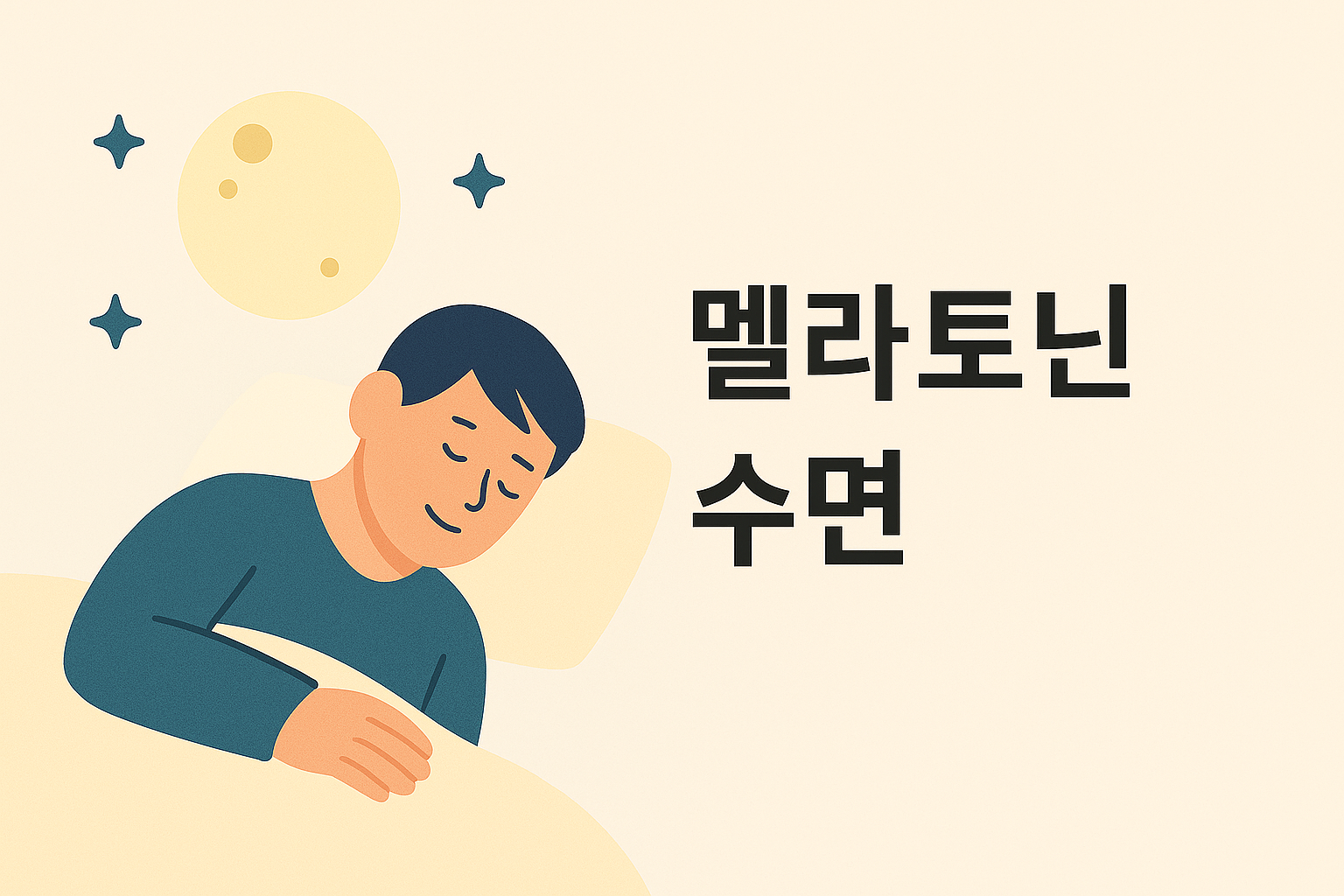 멜라토닌으로 수면의 질을 올리는 과학적인 방법 설명하는 썸네일 이미지