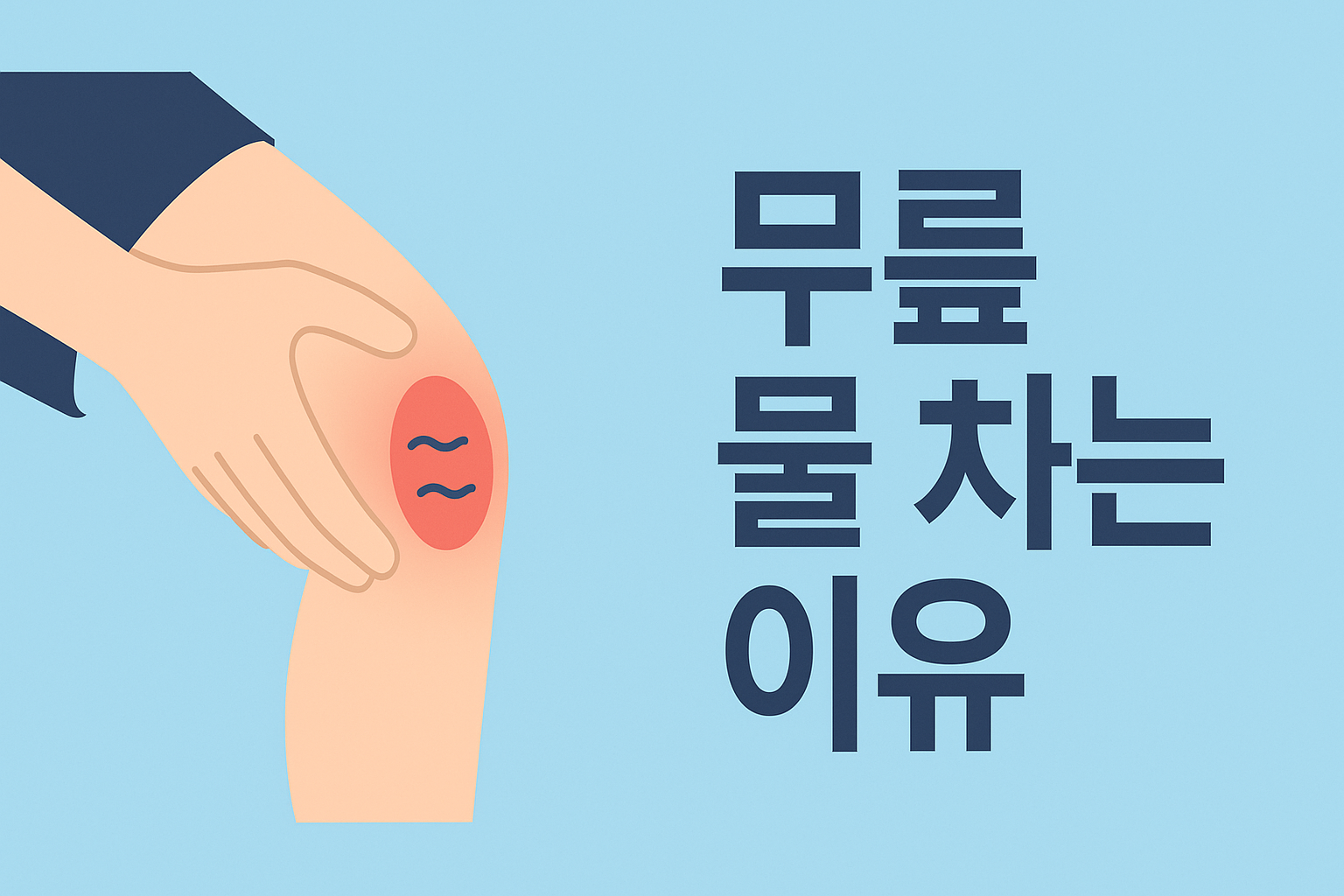 무릎에 물이 찼다면? 원인부터 치료법까지 총정리 설명하는 썸네일 이미지