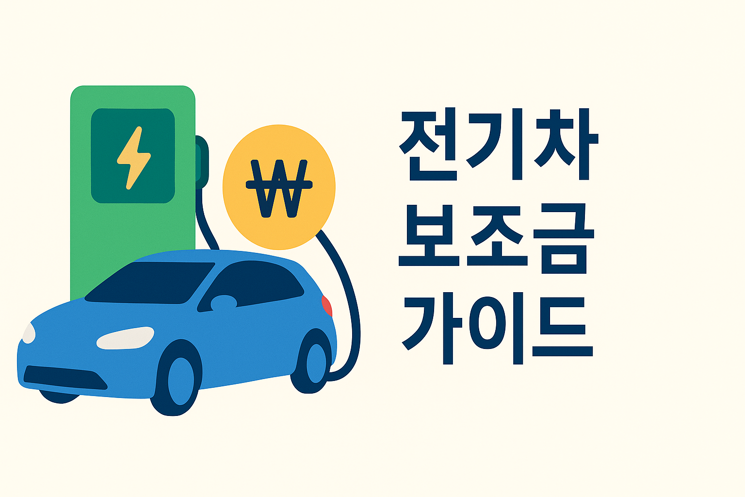 전기차 구매 전 필독! 2025 전기차 보조금 가이드 설명하는 썸네일 이미지