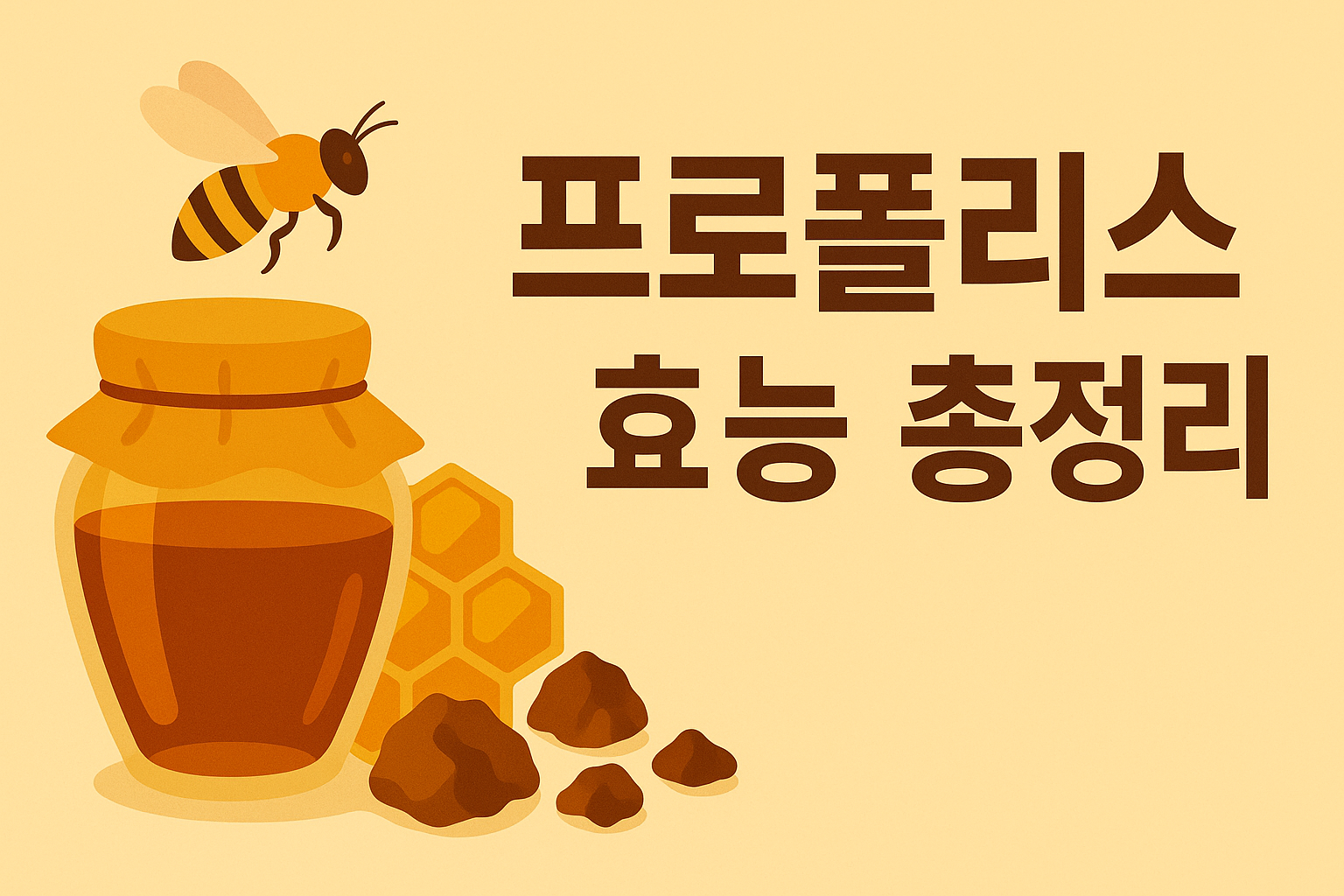 프로폴리스 효능 총정리! 건강을 지키는 자연의 선물 설명하는 썸네일 이미지