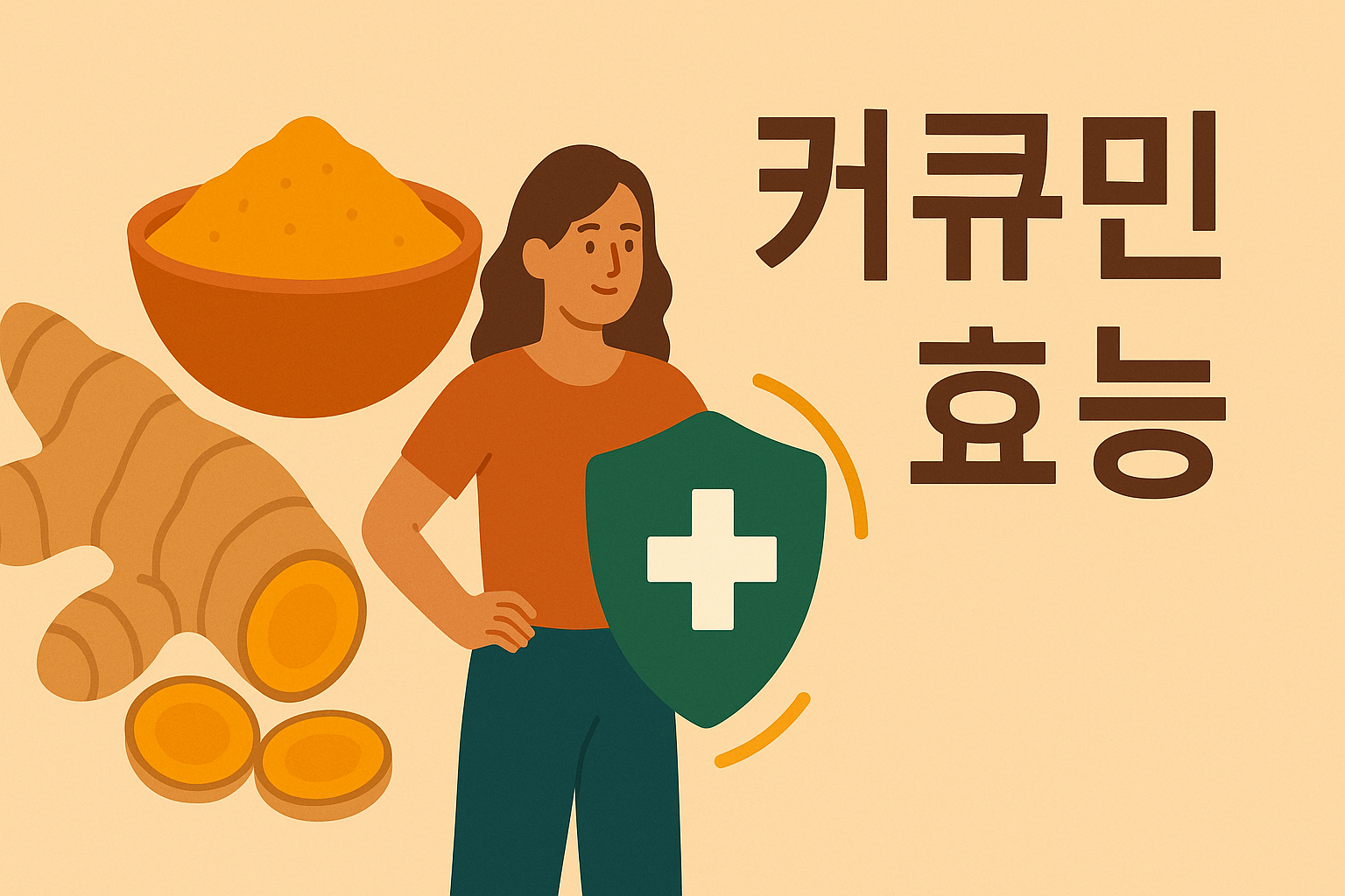 커큐민 효능 완벽 정리! 건강을 위한 천연 항염 성분 설명하는 썸네일 이미지