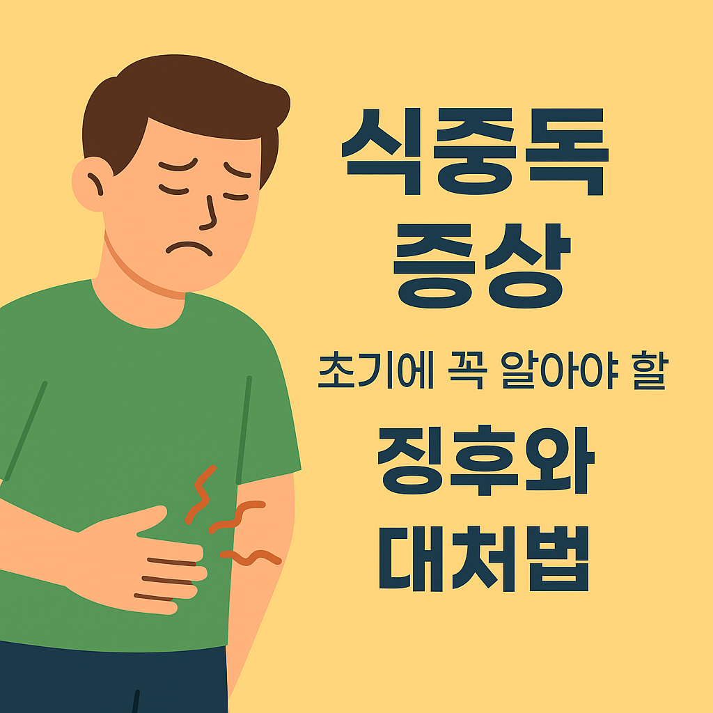 식중독 증상, 초기에 꼭 알아야 할 징후와 대처법 설명하는 썸네일 이미지
