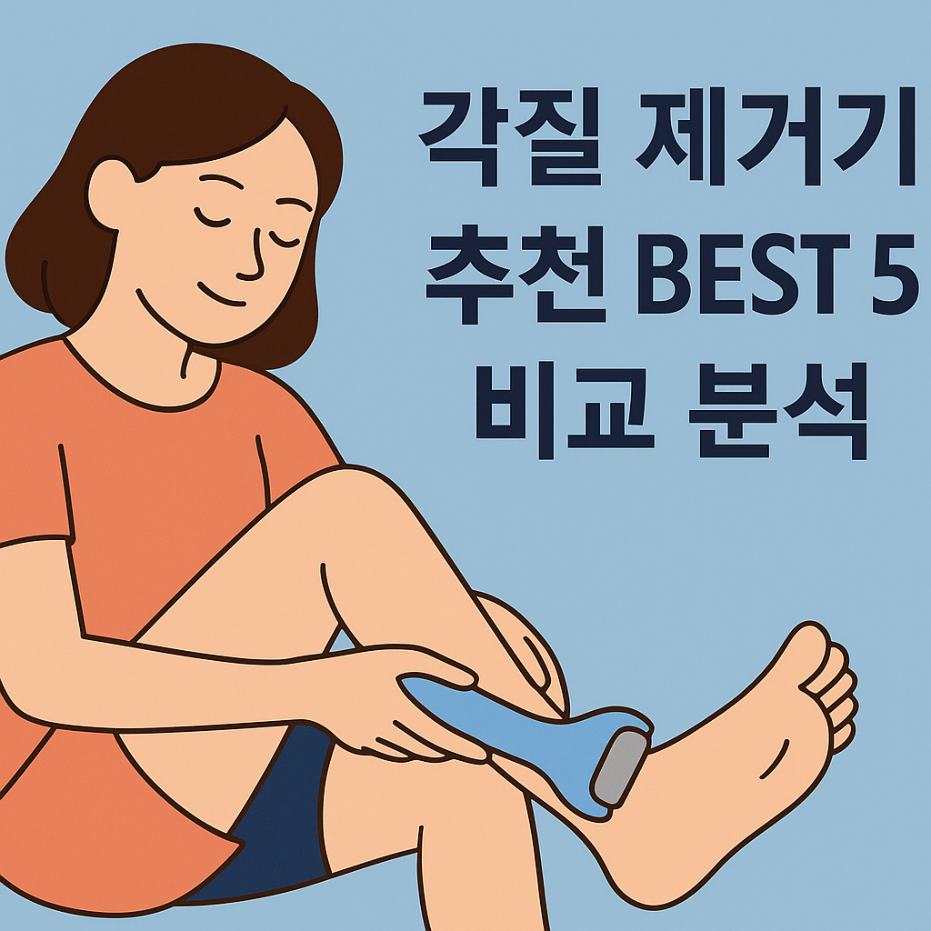 각질 제거기 추천 BEST 5, 비교 분석 설명하는 썸네일 이미지