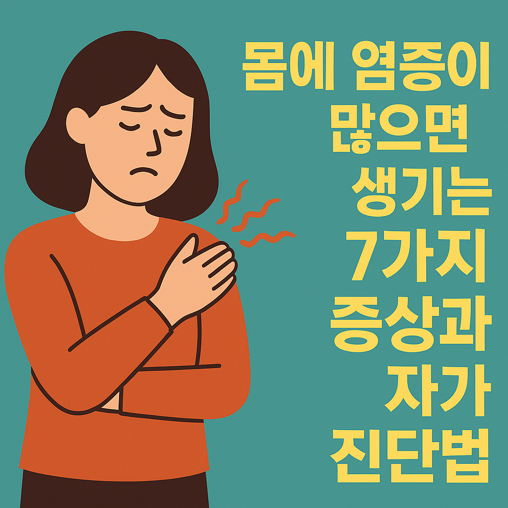 몸에 염증이 많으면 생기는 7가지 증상과 자가 진단법 설명하는 썸네일 이미지