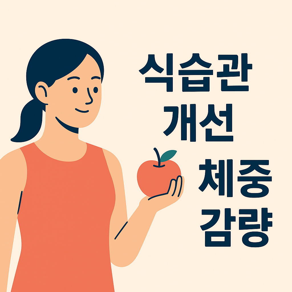 식습관 개선으로 체중 감량 성공한 비법 설명하는 썸네일 이미지