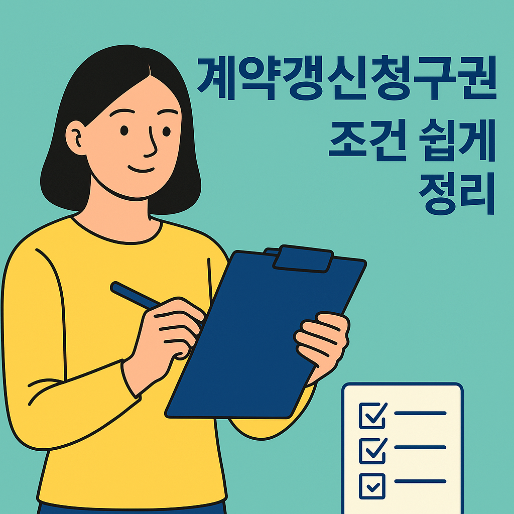 계약갱신청구권 요건 쉽게 정리: 세입자가 알아야 할 필수 조건 설명하는 썸네일 이미지