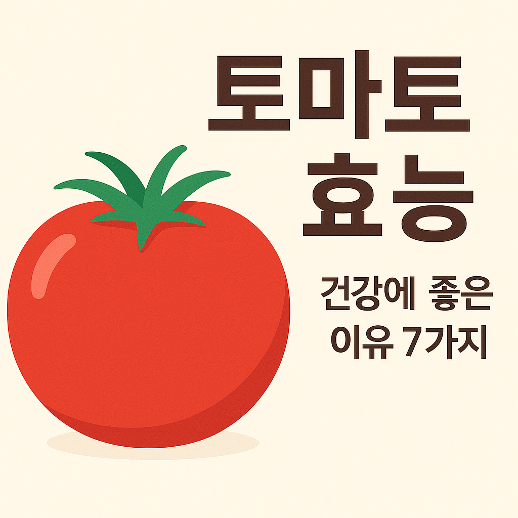 토마토 효능 총정리! 건강에 좋은 이유 7가지 설명하는 썸네일 이미지