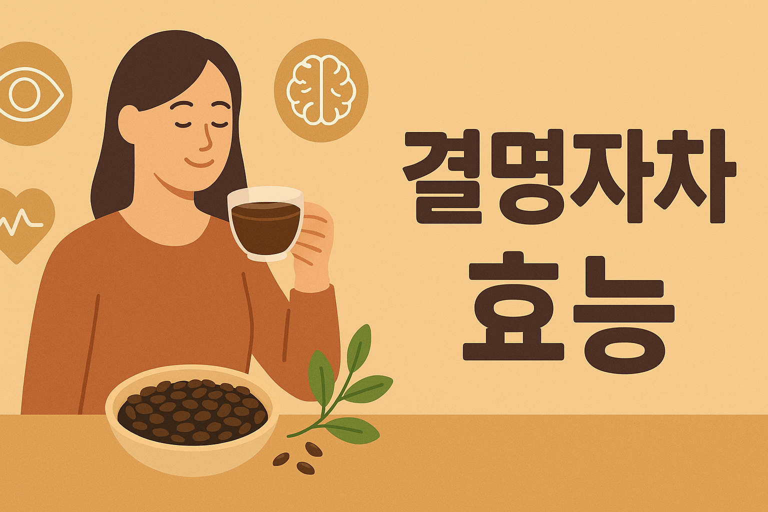 결명자차 효능 총정리! 몸에 좋은 이유 7가지 설명하는 썸네일 이미지