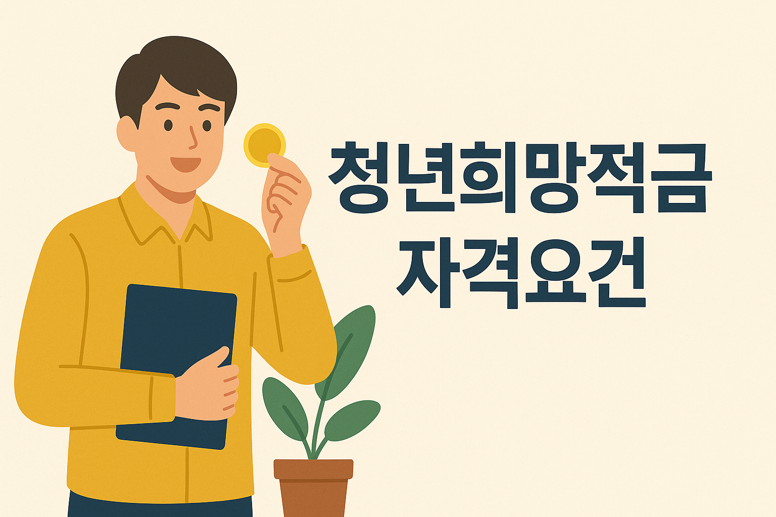 청년희망적금 자격요건, 나이제한부터 소득기준까지 총정리 설명하는 썸네일 이미지