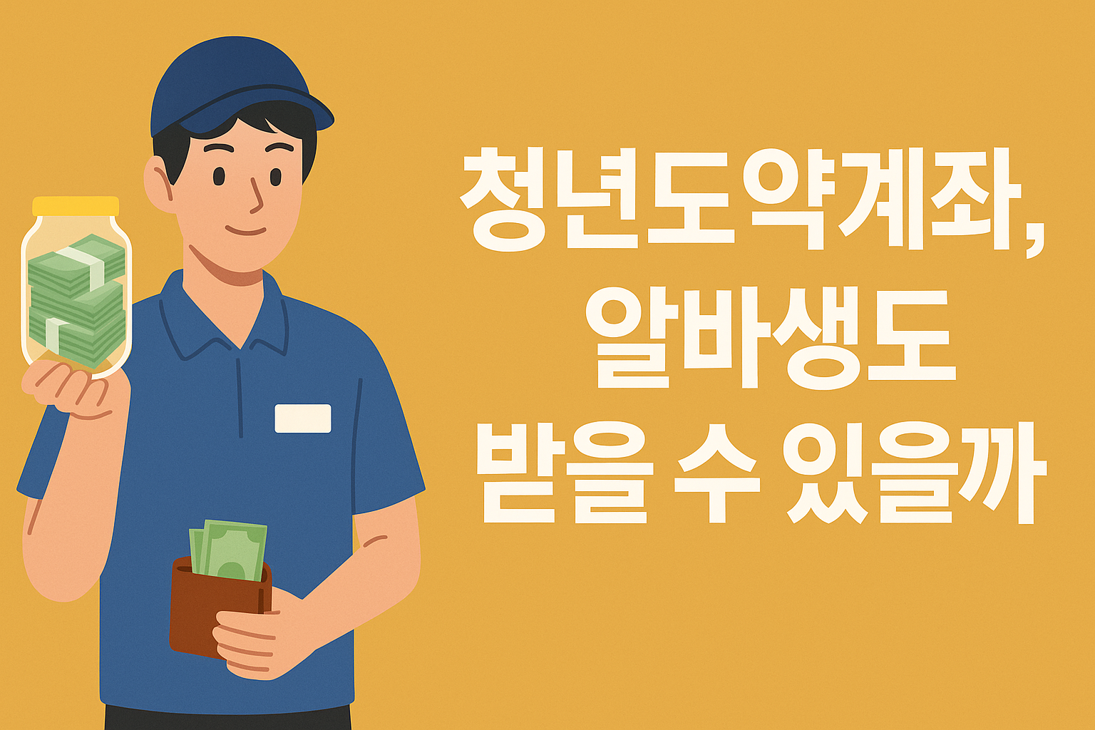 청년도약계좌, 알바생도 받을 수 있을까? 핵심 정리 설명하는 썸네일 이미지