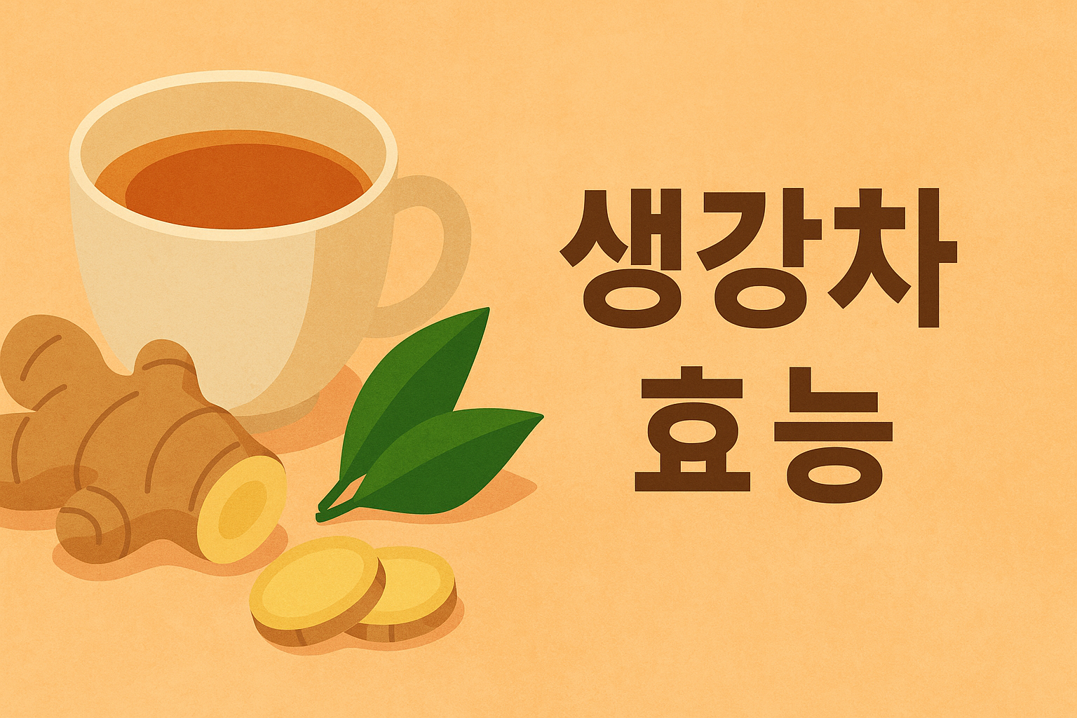 생강차 효능 총정리! 면역력부터 다이어트까지 놀라운 효과 설명하는 썸네일 이미지