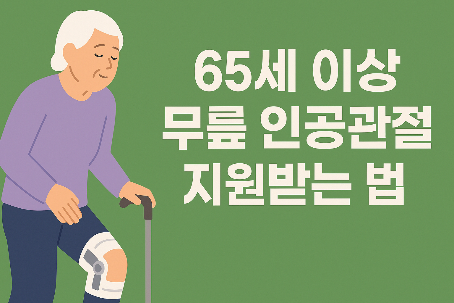 65세 이상 무릎 인공관절 지원받는 법, 정부지원 꿀팁 공개 설명하는 썸네일 이미지
