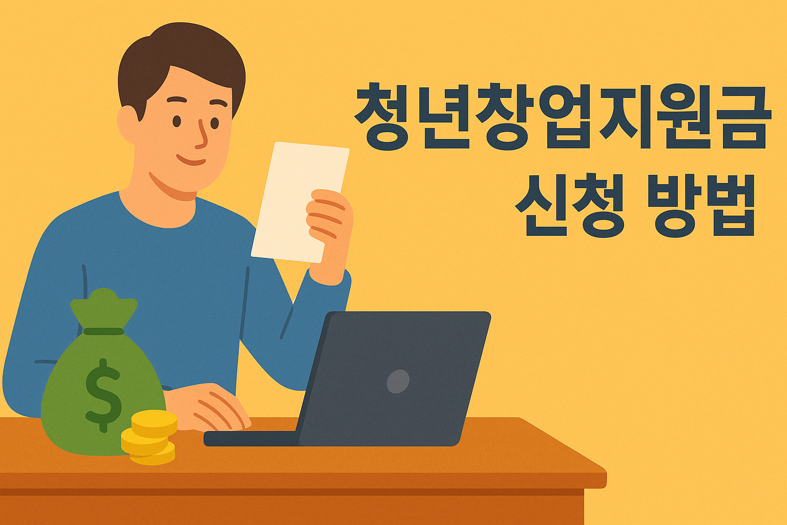 정부 청년창업지원금, 조건과 신청 절차 한눈에! 설명하는 썸네일 이미지