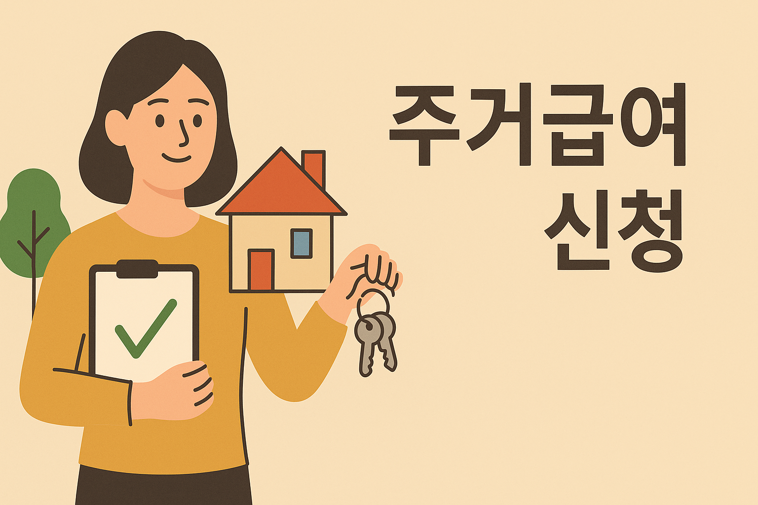 주거급여 신청 절차 따라하기 – 필요한 서류와 접수 방법 설명하는 썸네일 이미지