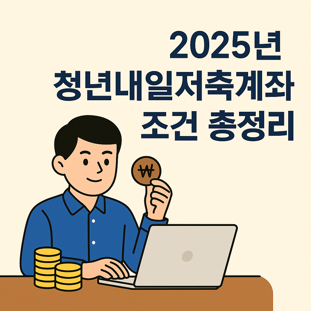 2025년 청년내일저축계좌 조건 총정리 설명하는 썸네일 이미지