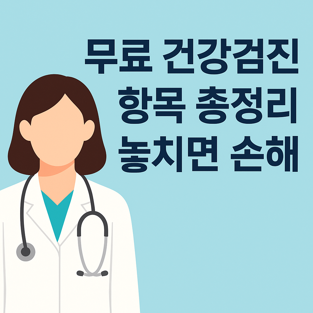 무료 건강검진 항목 총정리! 놓치면 손해 설명하는 썸네일 이미지