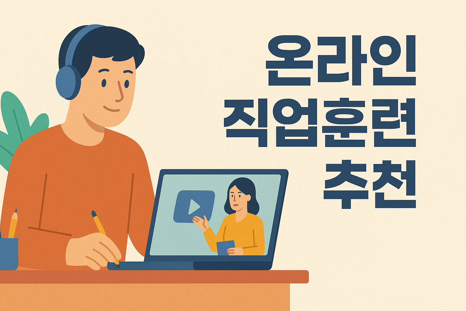 온라인 직업훈련 플랫폼 200% 활용하는 방법 설명하는 썸네일 이미지