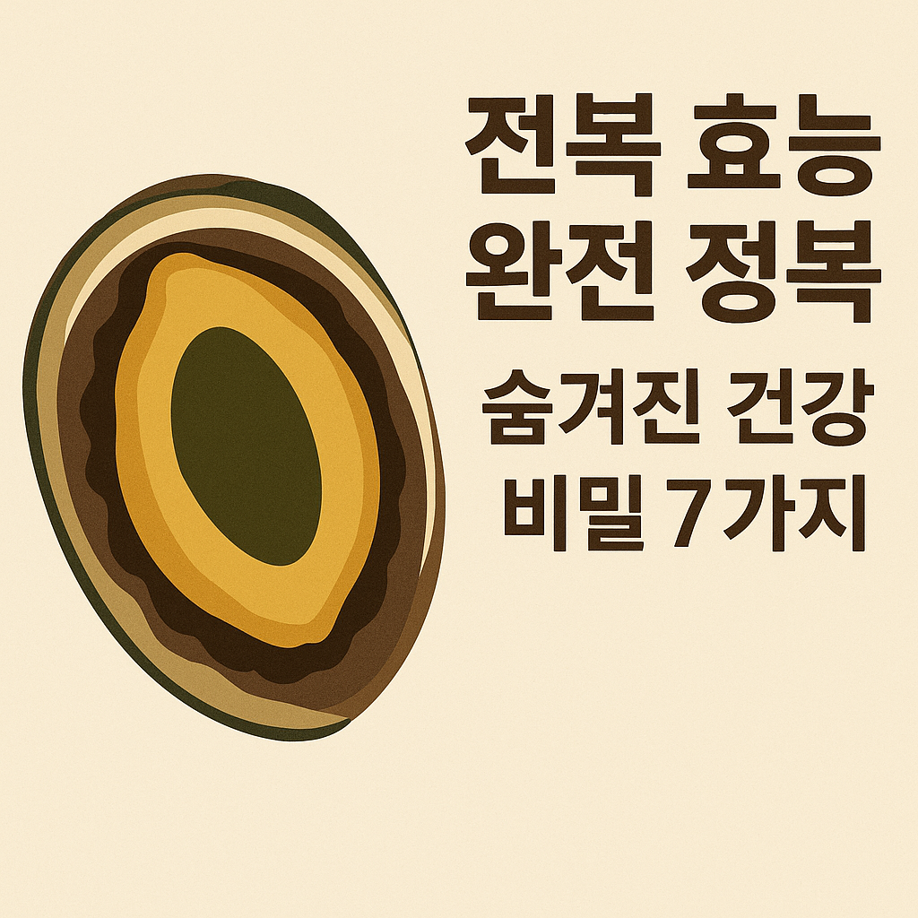 전복 효능 완전 정복: 숨겨진 건강 비밀 7가지 설명하는 썸네일 이미지