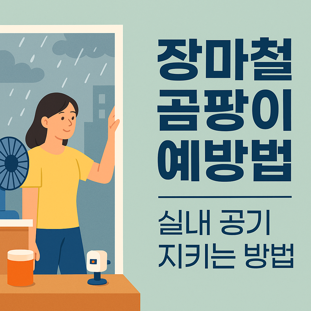 장마철 곰팡이 예방법, 실내 공기 지키는 방법 설명하는 썸네일 이미지