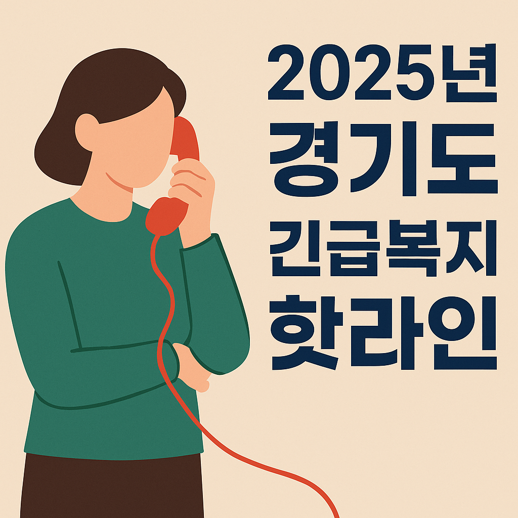 2025년 경기도 긴급복지 핫라인 전화번호와 이용 방법 총정리 설명하는 썸네일 이미지