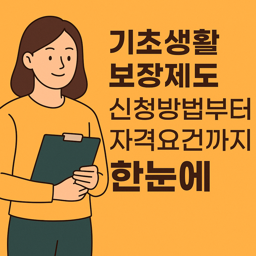기초생활보장제도 신청방법부터 자격요건까지 한눈에 설명하는 썸네일 이미지