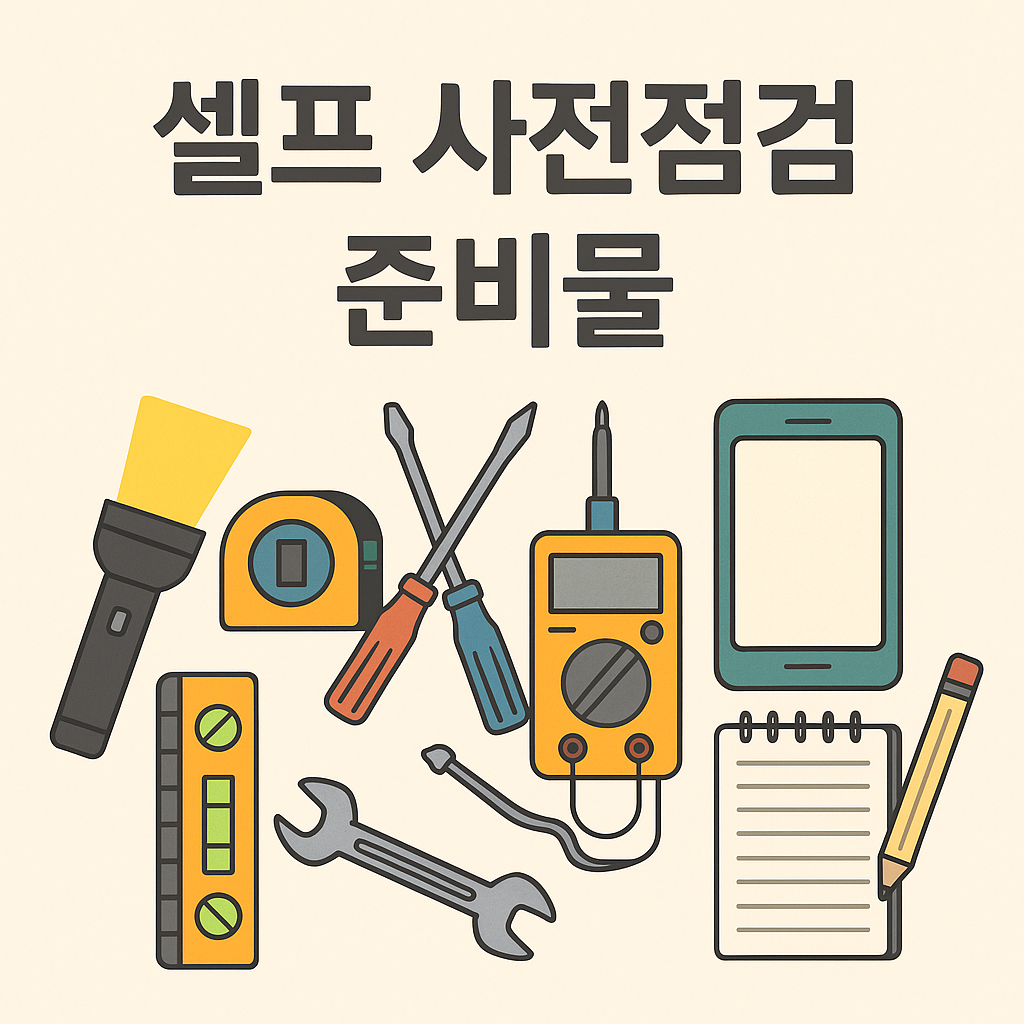 아파트 입주 전 필수! 셀프 사전점검 준비물 총정리 설명하는 썸네일 이미지