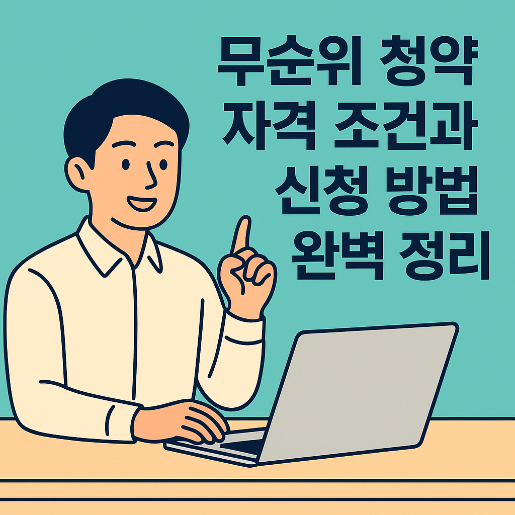 무순위 청약 자격 조건과 신청 방법 완벽 정리 설명하는 썸네일 이미지