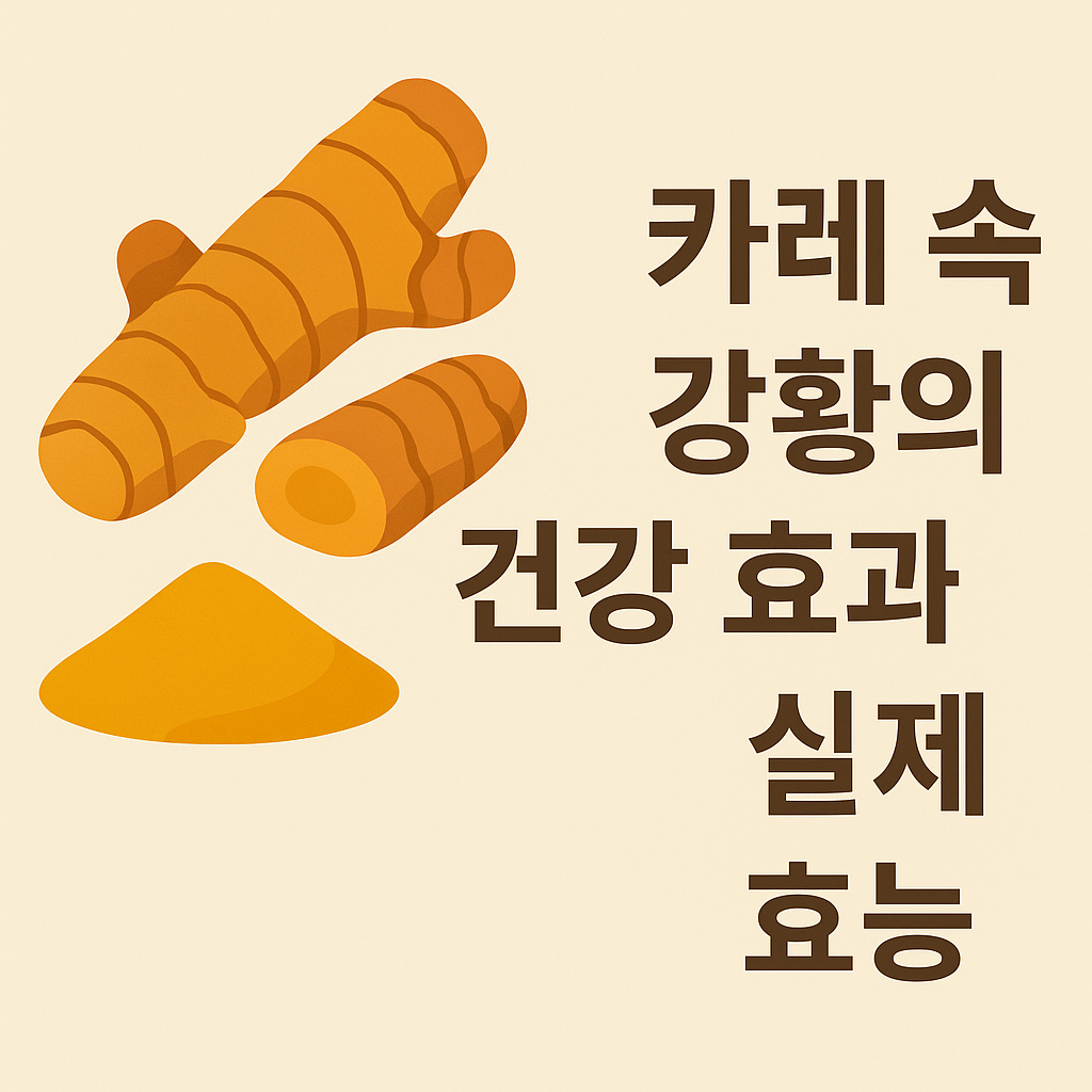카레 속 강황의 건강 효과와 실제 효능 설명하는 썸네일 이미지