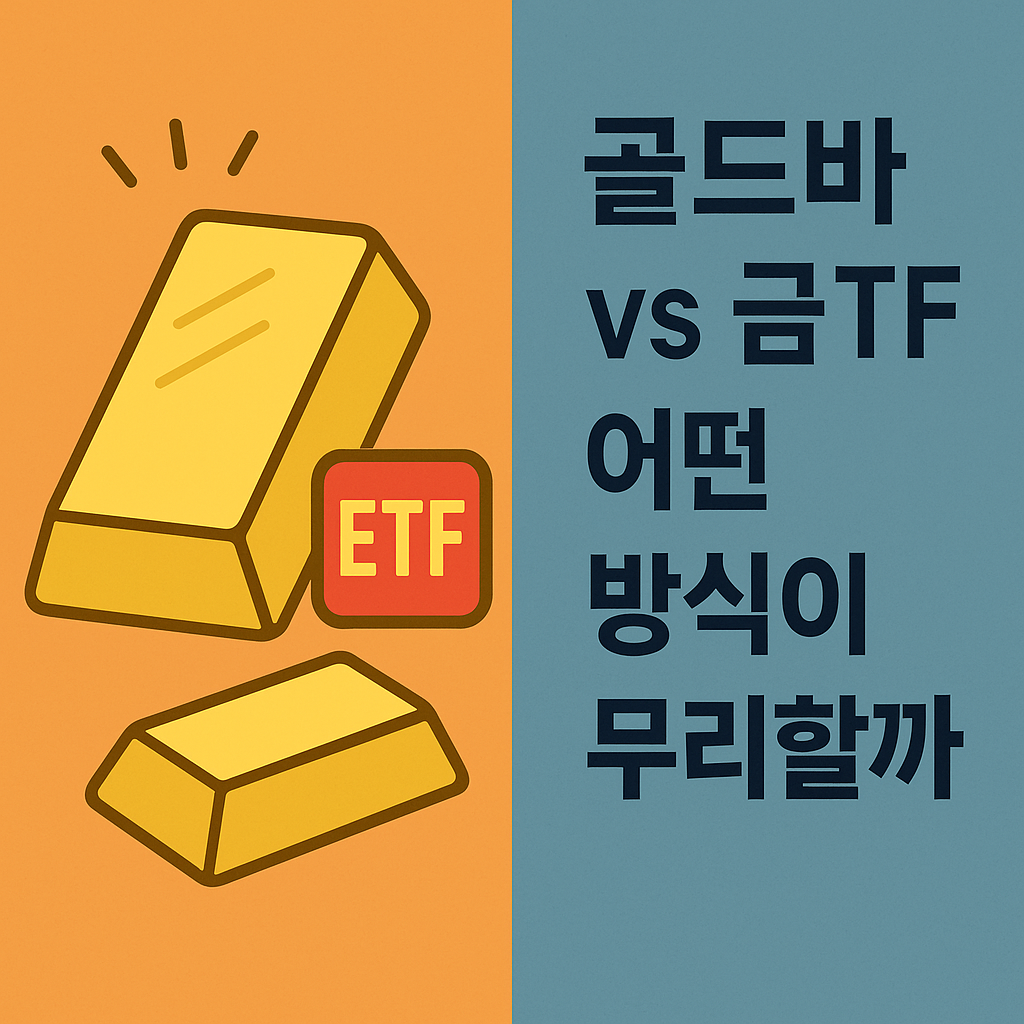골드바 vs 금 ETF: 어떤 방식이 유리할까? 설명하는 썸네일 이미지