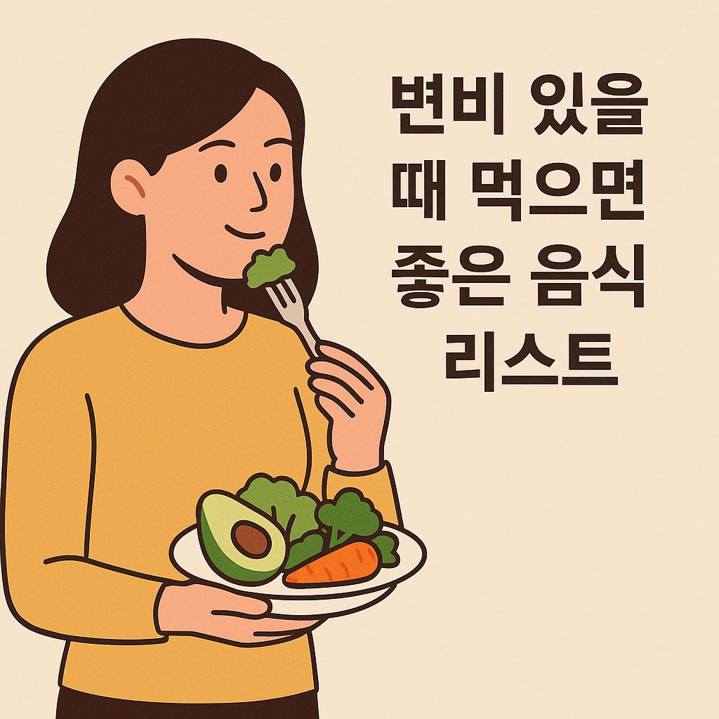 변비 있을 때 먹으면 좋은 음식 리스트 설명하는 썸네일 이미지