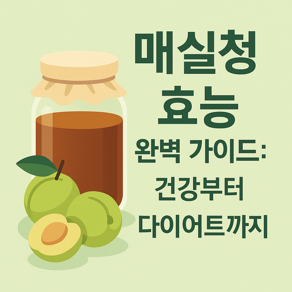 매실청 효능 완벽 가이드: 건강부터 다이어트까지 설명하는 썸네일 이미지