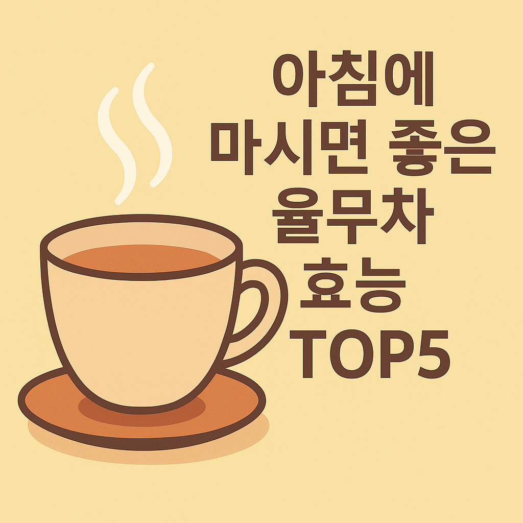 아침에 마시면 좋은 율무차 효능 TOP5 설명하는 썸네일 이미지