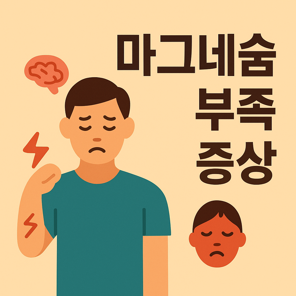 마그네슘 부족 증상 자가진단 체크리스트 설명하는 썸네일 이미지