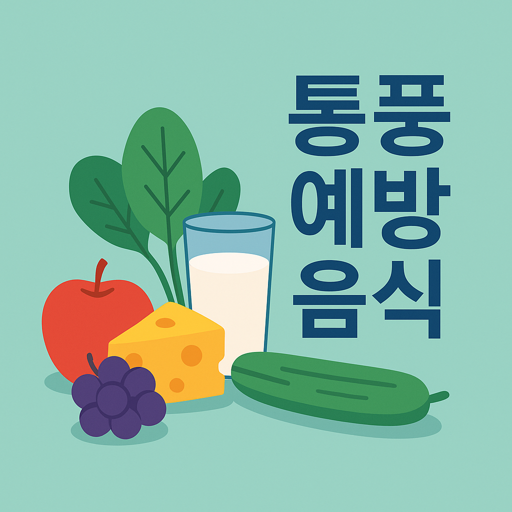 통풍 예방 음식으로 요산 낮추는 법 설명하는 썸네일 이미지