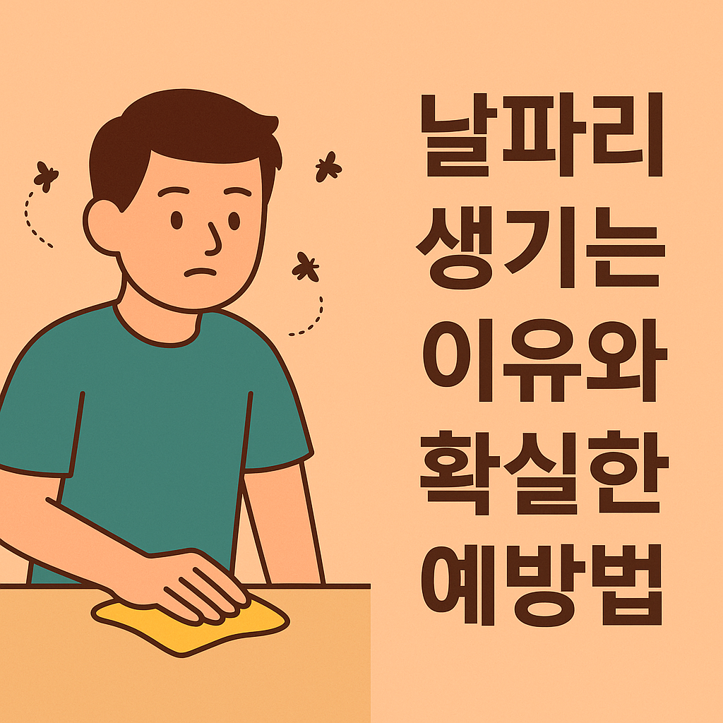 날파리 생기는 이유와 확실한 예방법 설명하는 썸네일 이미지
