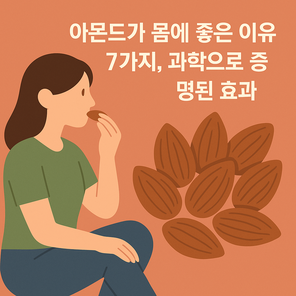 아몬드가 몸에 좋은 이유 7가지, 과학으로 증명된 효과 설명하는 썸네일 이미지