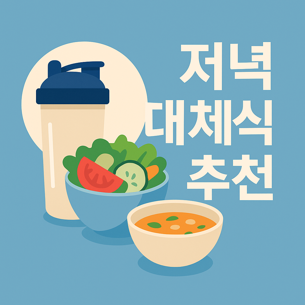 건강하게 식사 거르는 법: 저녁 대체식 추천 베스트 설명하는 썸네일 이미지