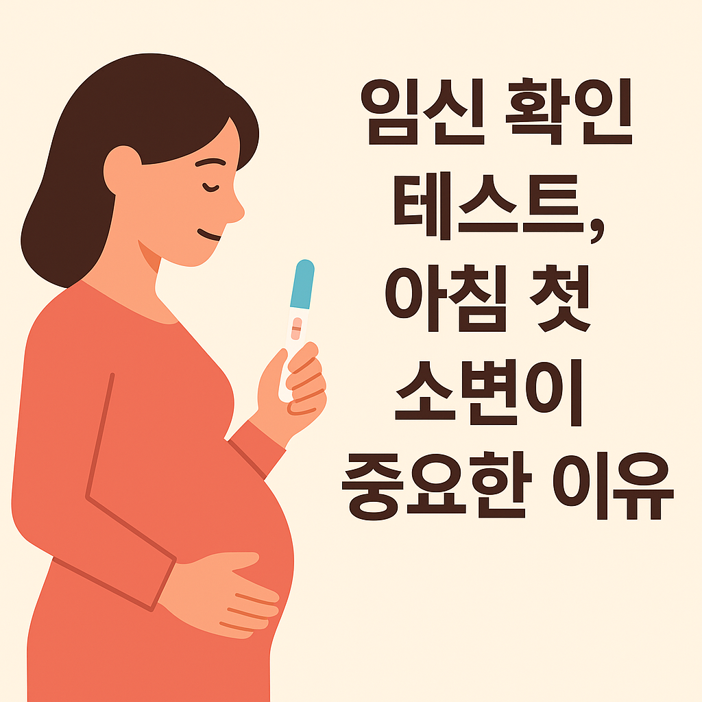 임신 확인 테스트, 아침 첫 소변이 중요한 이유 설명하는 썸네일 이미지