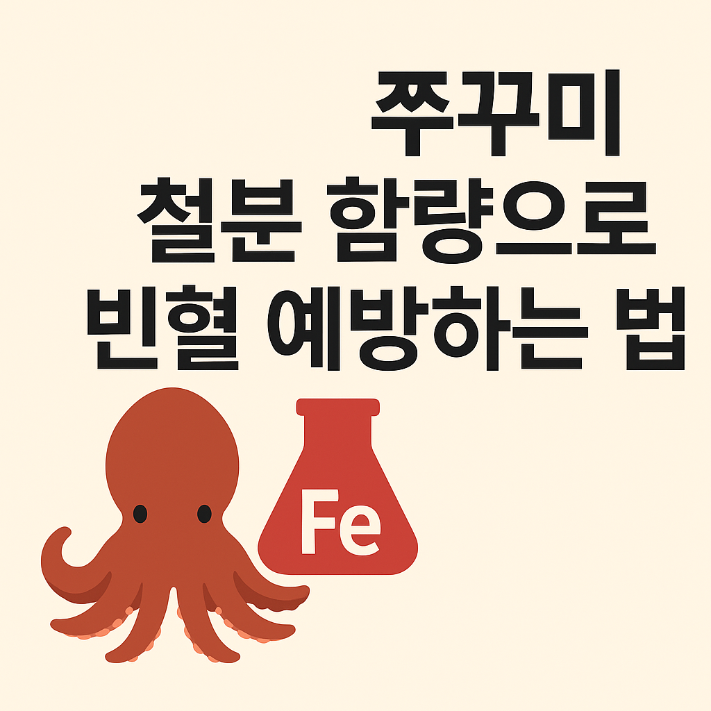 쭈꾸미 철분 함량으로 빈혈 예방하는 법 설명하는 썸네일 이미지