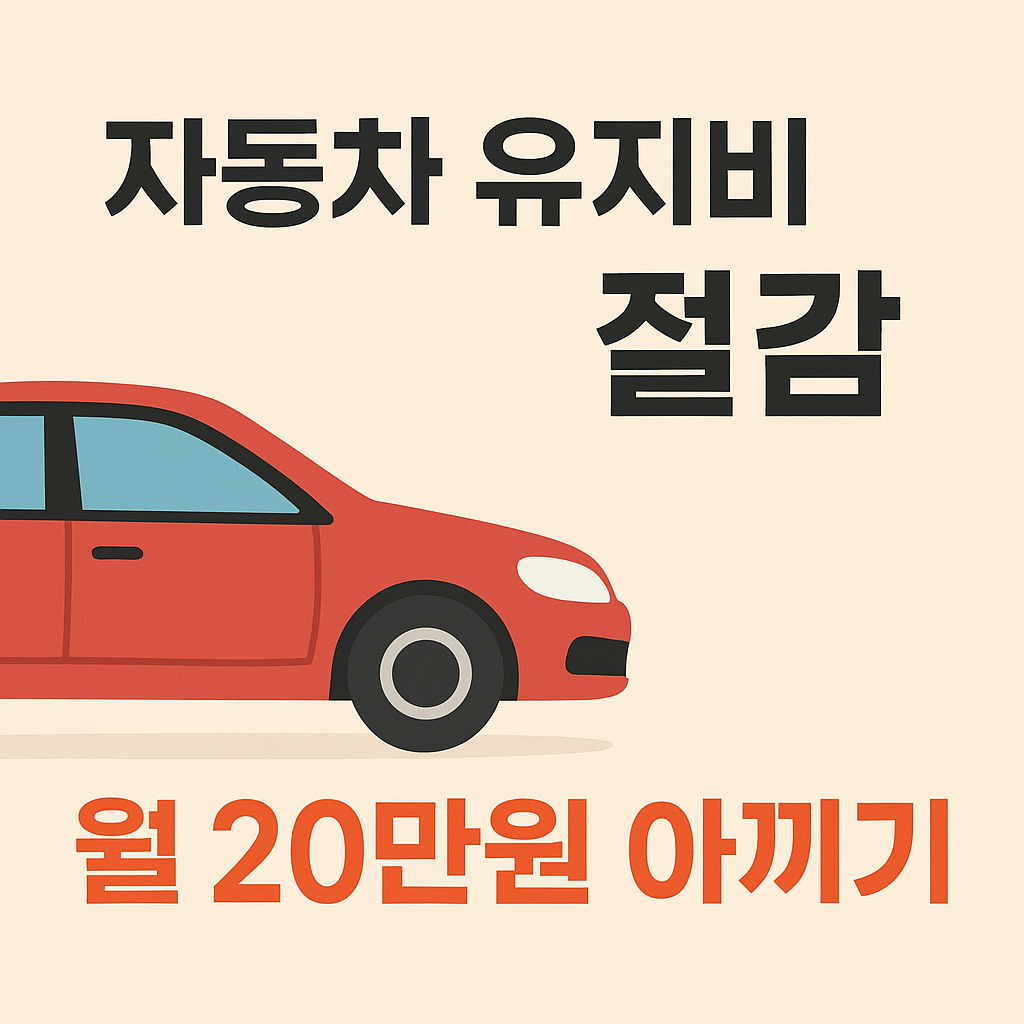 자동차 유지비 절감 방법 10가지, 실천만 해도 월 20만원 아낀다 설명하는 썸네일 이미지