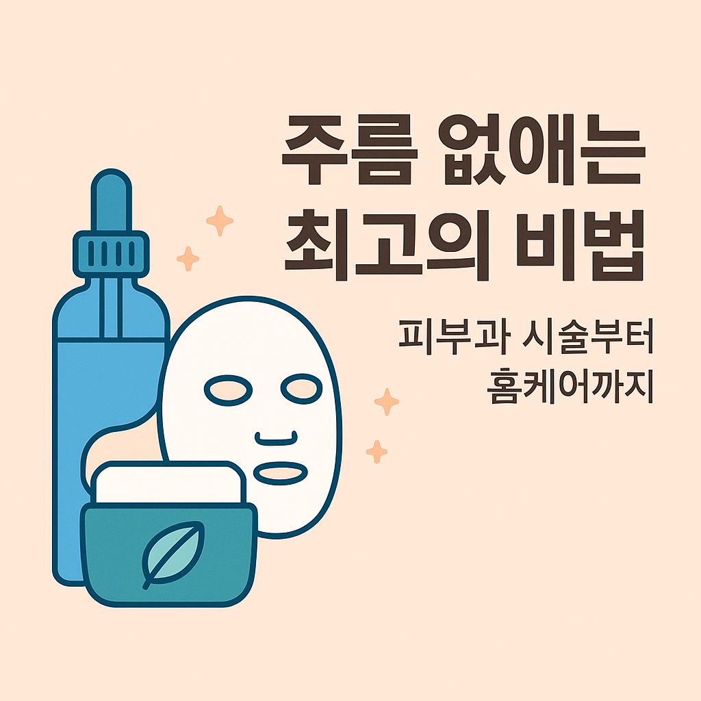 주름 없애는 최고의 비법, 피부과 시술부터 홈케어까지 설명하는 썸네일 이미지