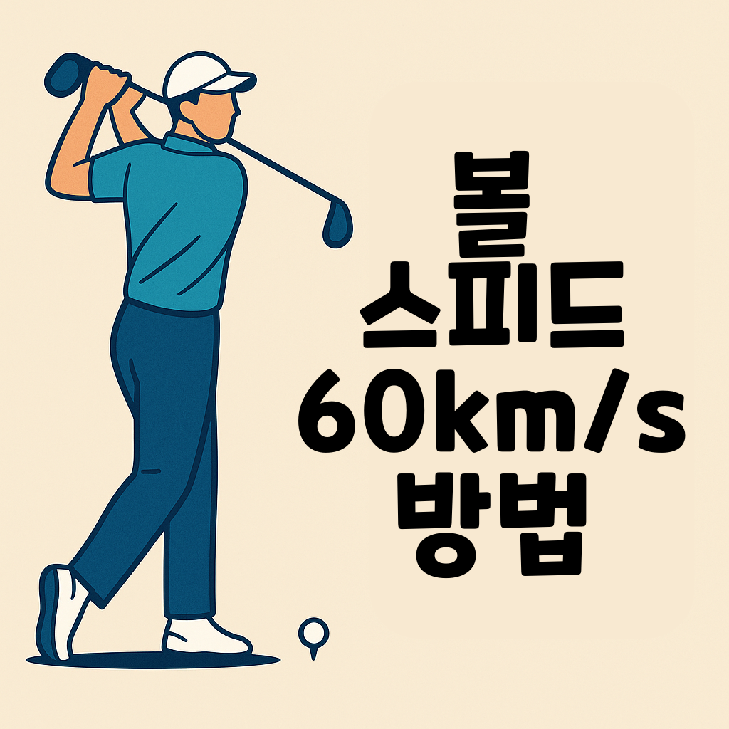 골프 초보, 볼 스피드 60km 이상 속도 내는 비법 설명하는 썸네일 이미지