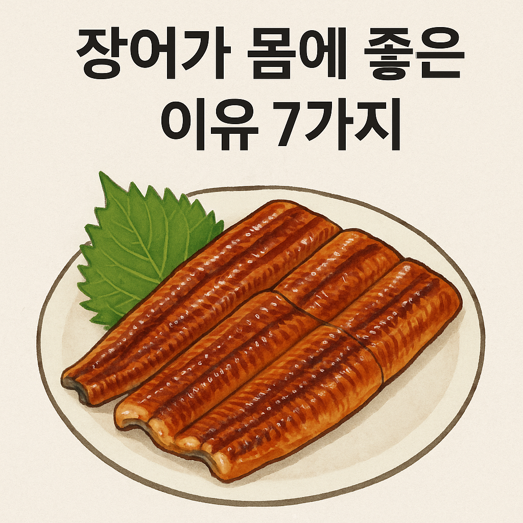 장어가 몸에 좋은 이유 7가지 설명하는 썸네일 이미지