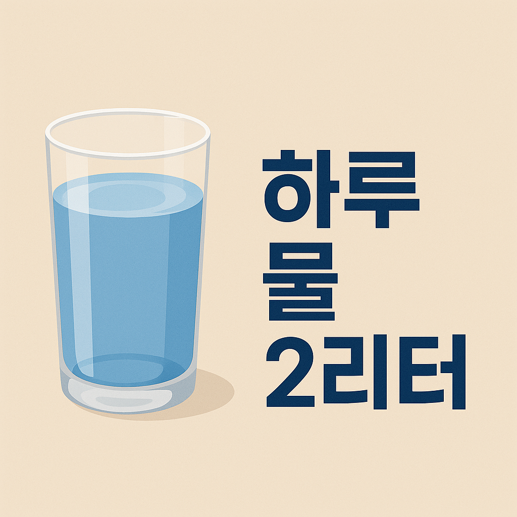하루 물 2리터 마시면 생기는 놀라운 변화 설명하는 썸네일 이미지
