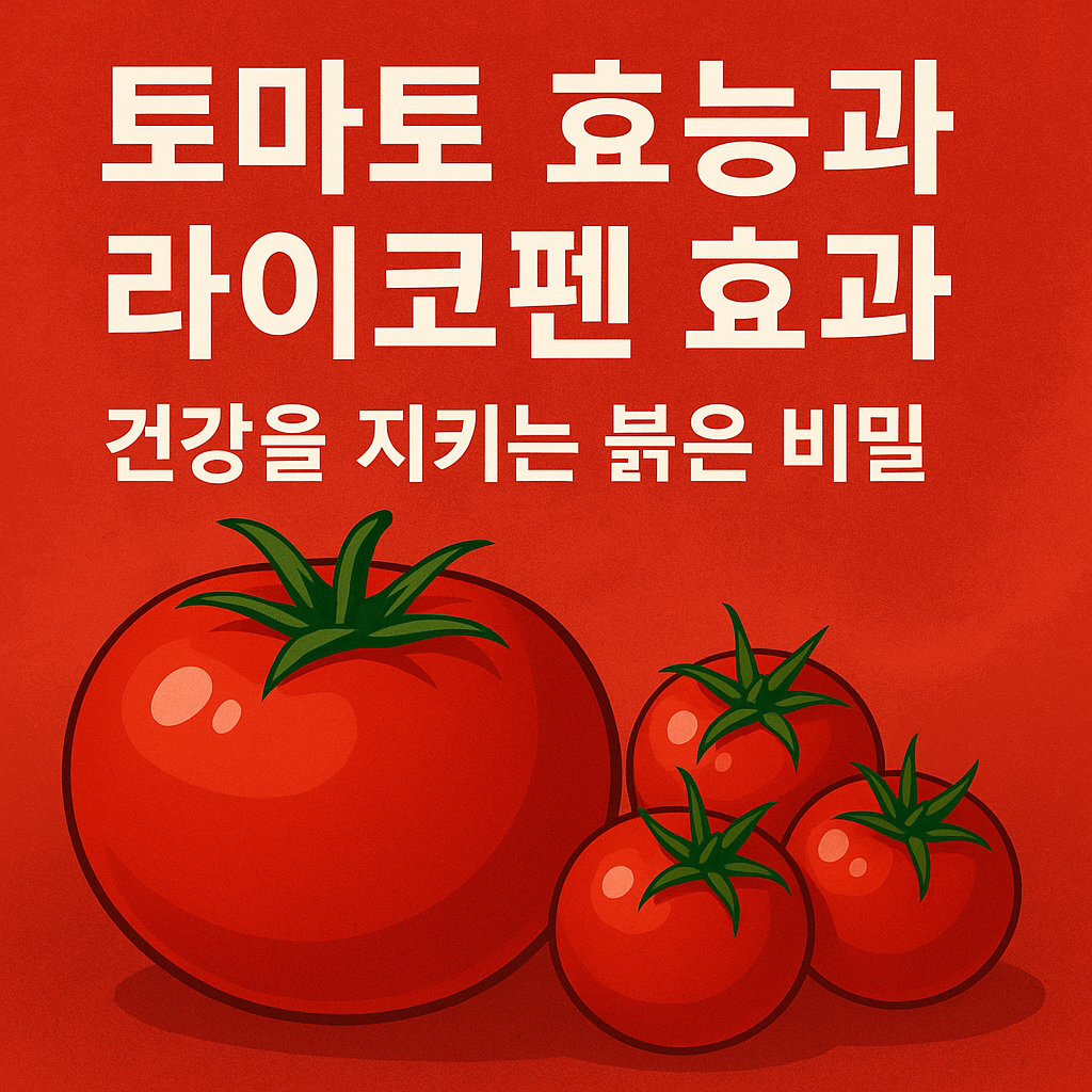 토마토 효능과 라이코펜 효과, 건강을 지키는 붉은 비밀 설명하는 썸네일 이미지