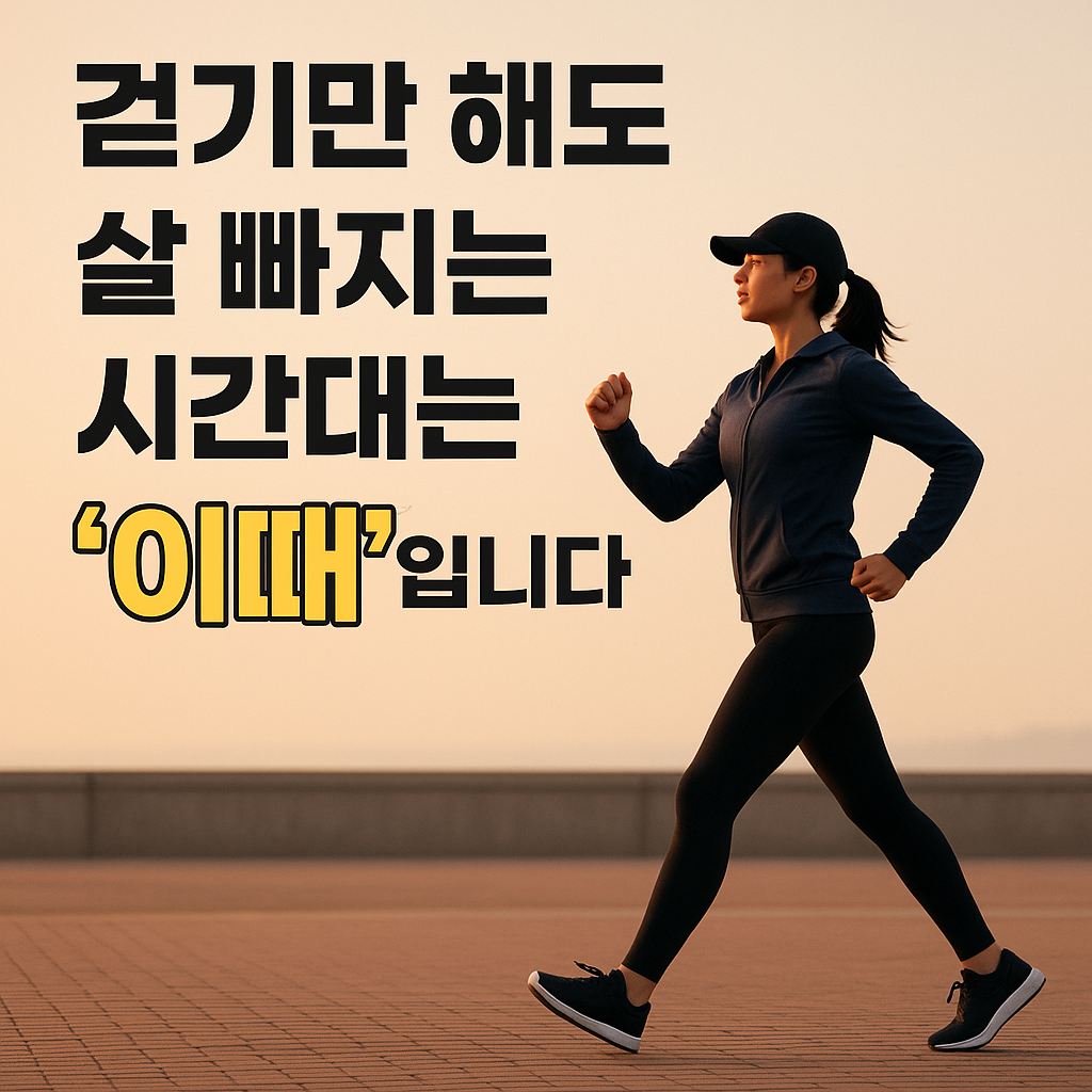 걷기만 해도 살 빠지는 시간대는 ‘이때’입니다 설명하는 썸네일 이미지