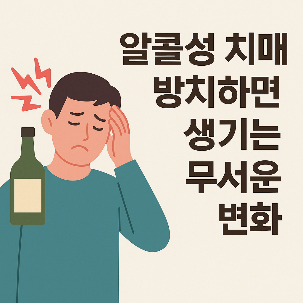 알콜성 치매, 방치하면 생기는 무서운 변화 설명하는 썸네일 이미지