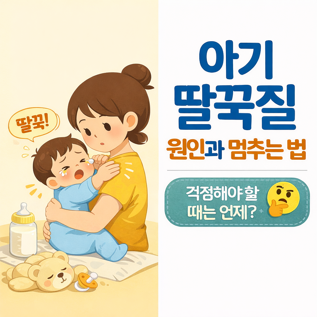 아기 딸꾹질 원인과 멈추는 법, 걱정해야 할 때는 언제? 설명하는 썸네일 이미지