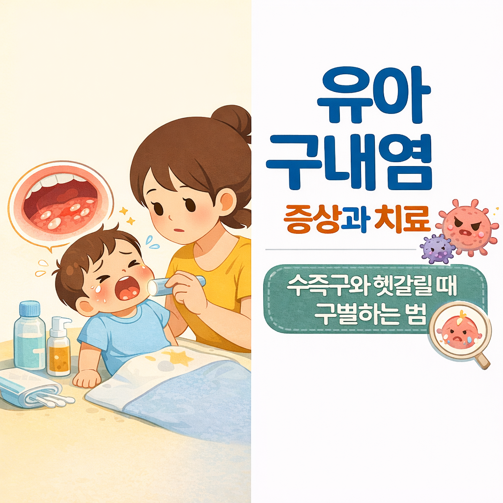 유아 구내염 증상과 치료, 수족구와 헷갈릴 때 구별하는 법 설명하는 썸네일 이미지