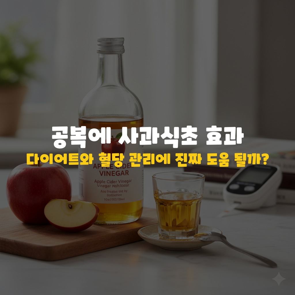 공복에 사과식초 효과, 다이어트와 혈당 관리에 진짜 도움 될까? 설명하는 썸네일 이미지